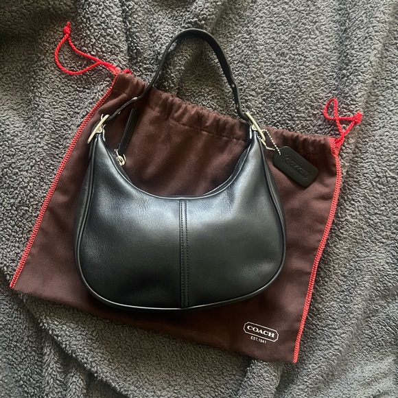 Vintage Coach Black Hobo Bag - Picture 1 of 7